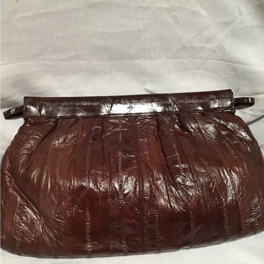 Beautiful Vintage EEL Skin Clutch Purse